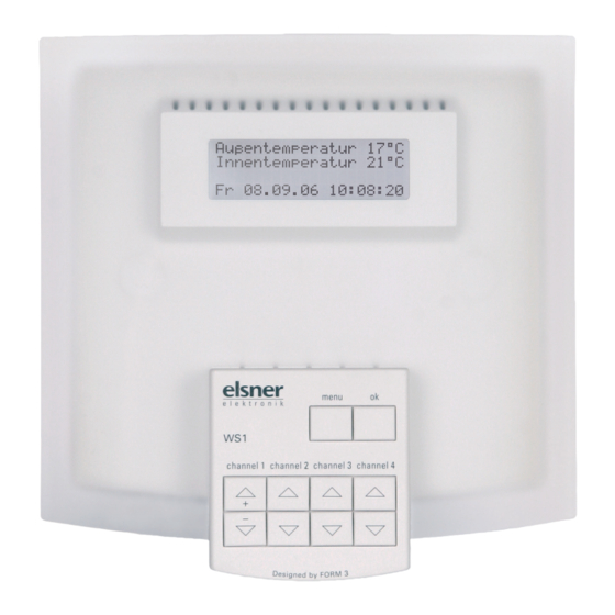 elsner elektronik WS1 Installation Und Bedienung
