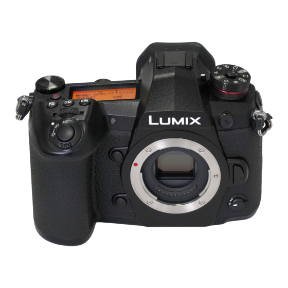 PANASONIC LUMIX DCG9 BEDIENUNGSANLEITUNG PdfHerunterladen ManualsLib