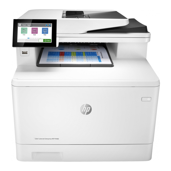HP Color LaserJet Enterprise MFP M480 Benutzerhandbuch