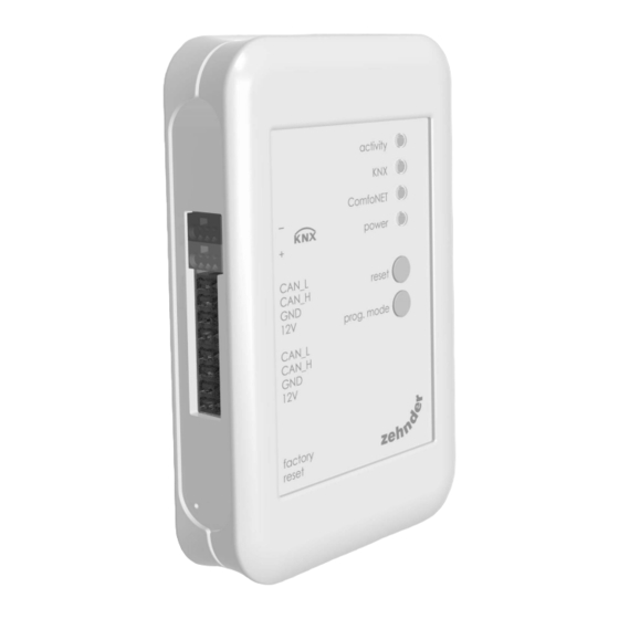 Zehnder ComfoConnect KNX C Kurzanleitung