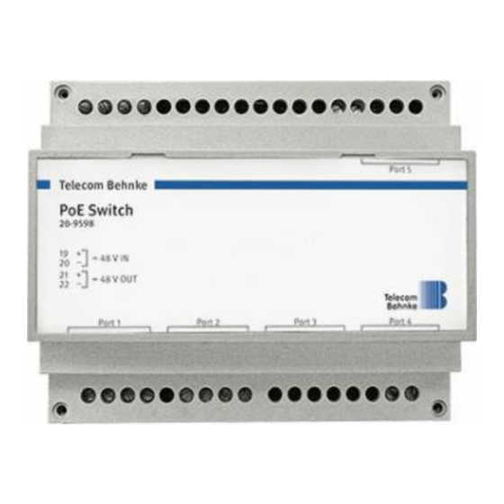 Telecom Behnke PoE-Switch 20-9598 Anleitung