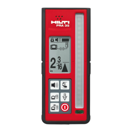 Hilti PRA 35 Bedienungsanleitung