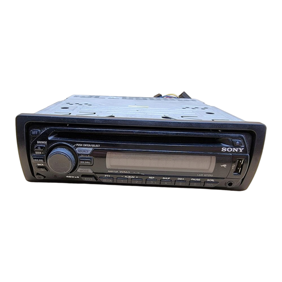 Sony CDX-GT31U Bedienungsanleitung