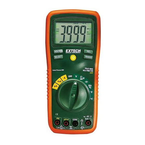 Extech Instruments 430 Bedienungsanleitung