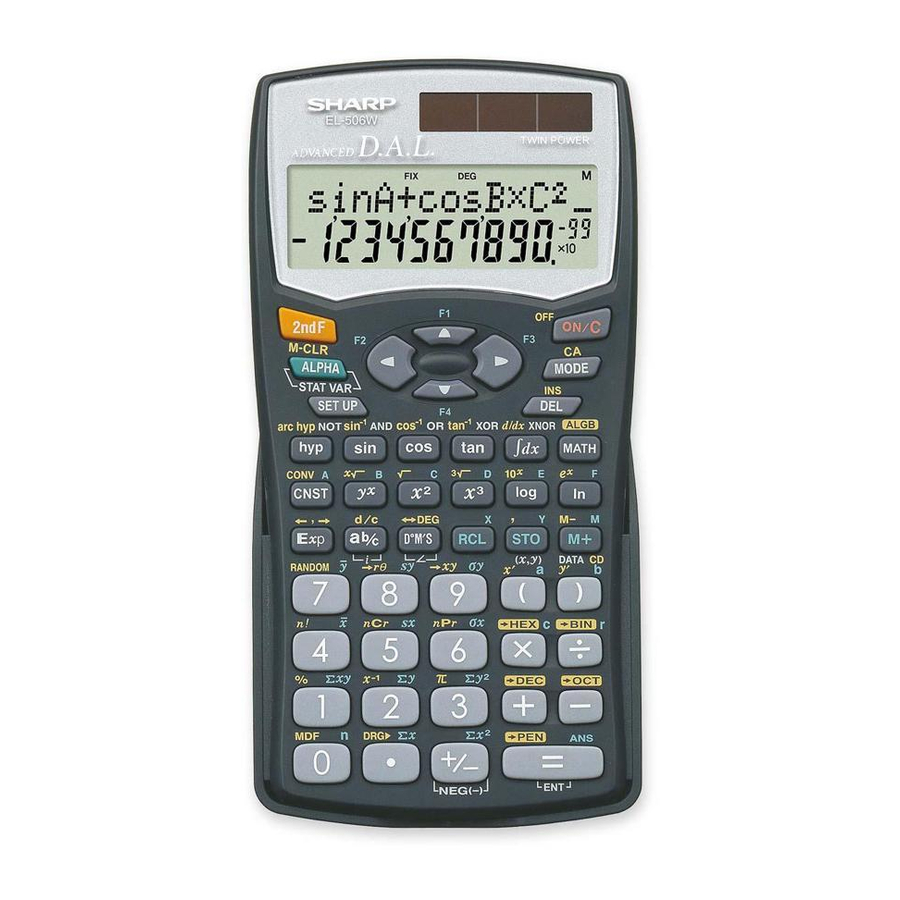 Sharp EL-506W Bedienungsanleitung