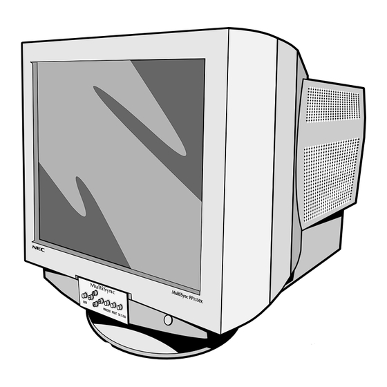 NEC MultiSync FP1350X Bedienungsanleitung