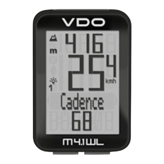 VDO Cyclecomputing M4.1 WR Kurzanleitung