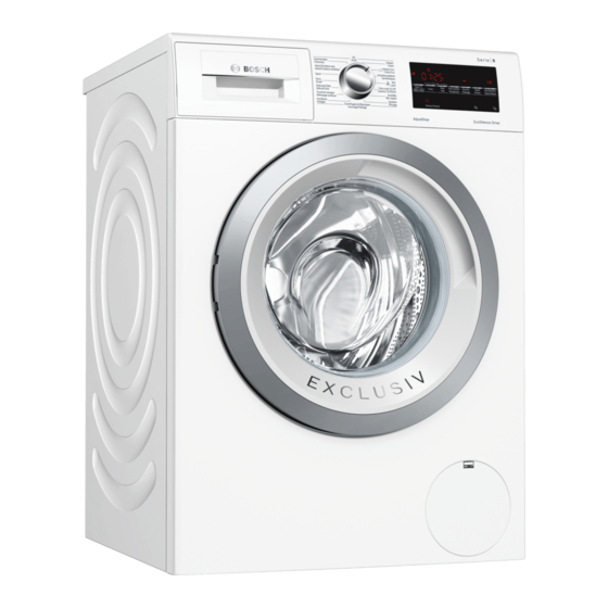 Bosch WAU28T90FG Gebrauchs- Und Installationsanleitung