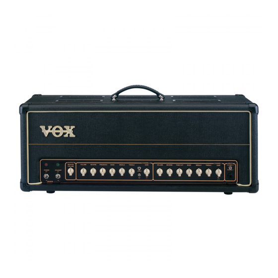 VOX Amplification AC50 Classic Plus Bedienungsanleitung