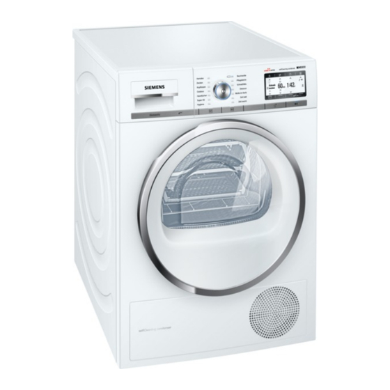 Siemens iQ800 WT7HY790CH Gebrauchsanweisung