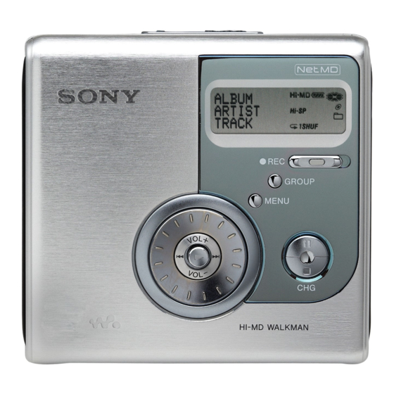 Sony MZ-NH900 Bedienungsanleitung