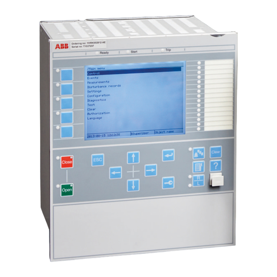 ABB Relion REL670 2.1 IEC Produktdatenblatt