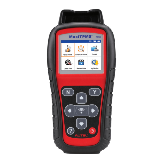 Autel TS508 Erste Schritte