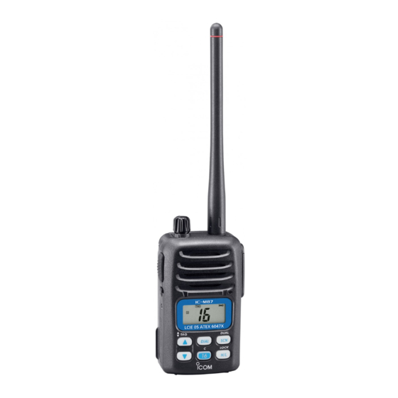 Icom IC-M87ATEX Bedienungsanleitung