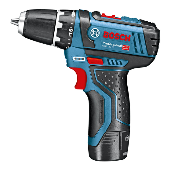 Bosch GSR 12V-15 Professional Originalbetriebsanleitung