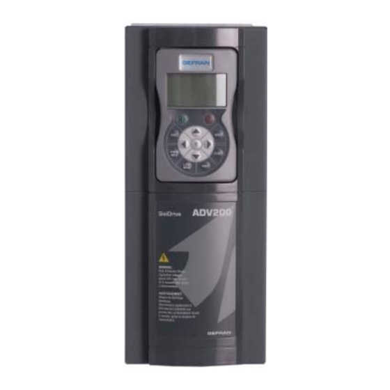 gefran ADV200 Schnellanleitung Zur Installation
