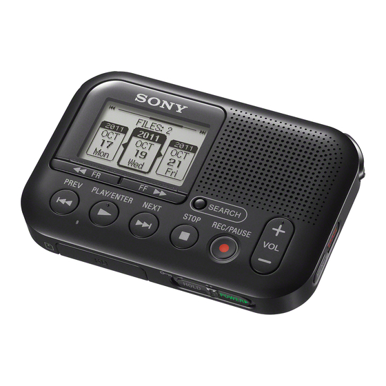 Sony ICD-LX30 Kurzanleitung