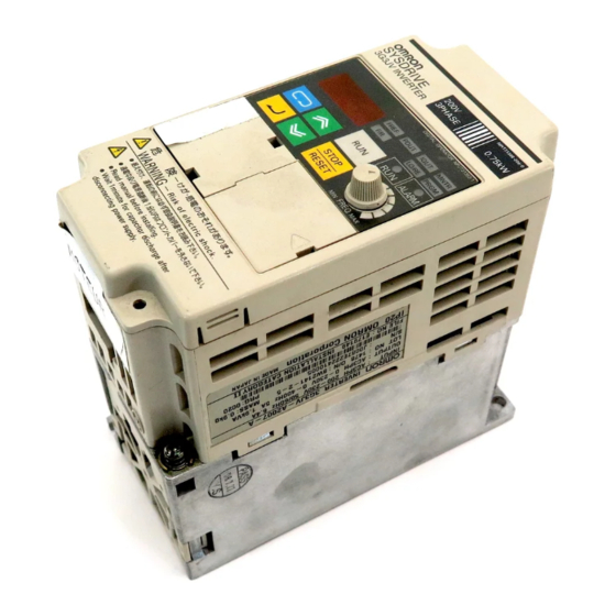 Omron SYSDRIVE 3G3JV Technisches Handbuch