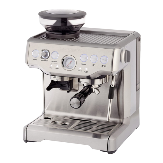 Gastroback Design Espresso Advanced - Barista Edition Bedienungsanleitung