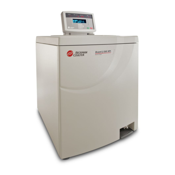 Beckman Coulter Avanti J-26S XPI Gebrauchsanweisung