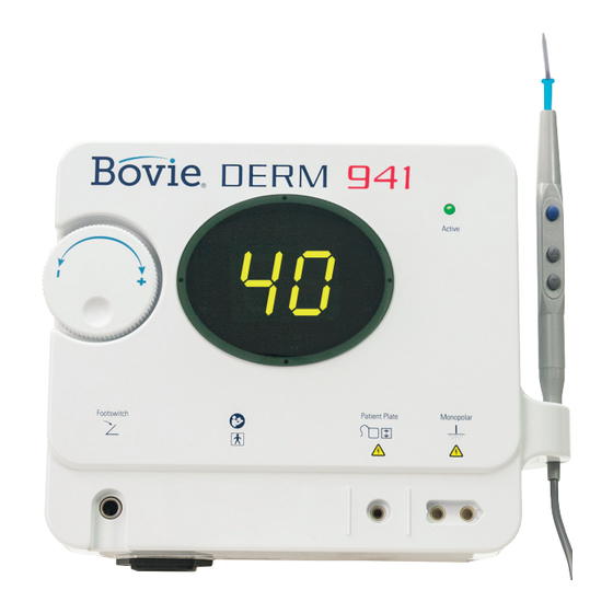 Bovie DERM 942 Bedienungsanleitung