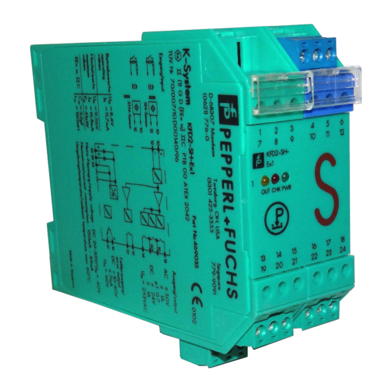 Pepperl+Fuchs KFD2-SH-Ex1 Originalbetriebsanleitung