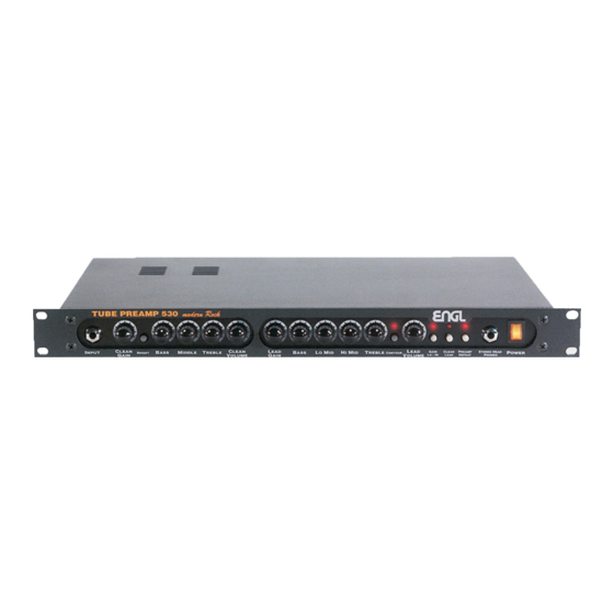 engl TUBE PREAMP 530 Bedienungsanleitung