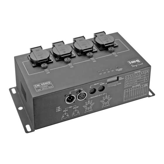 IMG STAGE LINE SW-4DMX Bedienungsanleitung