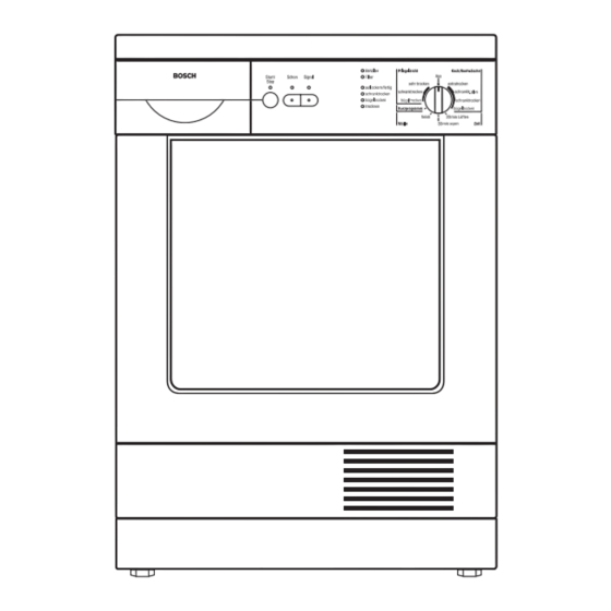 Bosch WTL 121 Gebrauchs- Und Aufstellanleitung