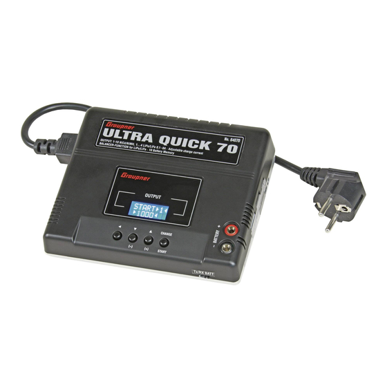 GRAUPNER ULTRA QUICK 70 Bedienungsanleitung