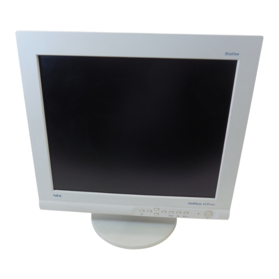 NEC MultiSync LCD1830 Bedienerhandbuch