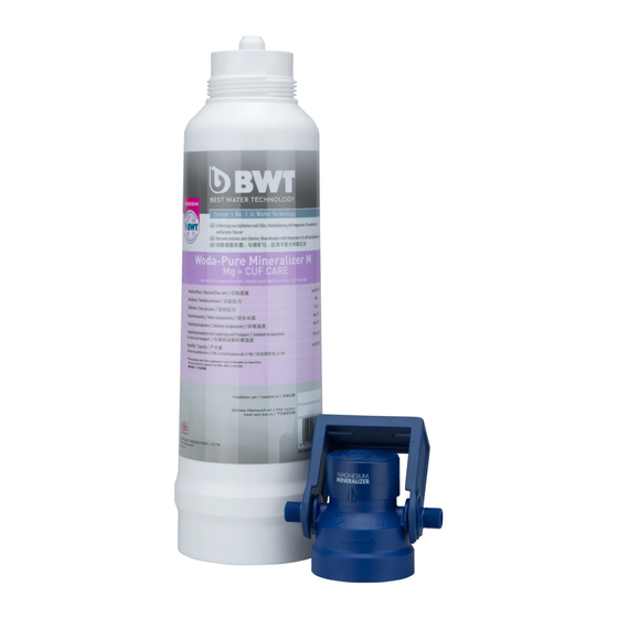 BWT WODA-PURE MINERALIZER Mg + CUF Protect Einbau- Und Bedienungsanleitung