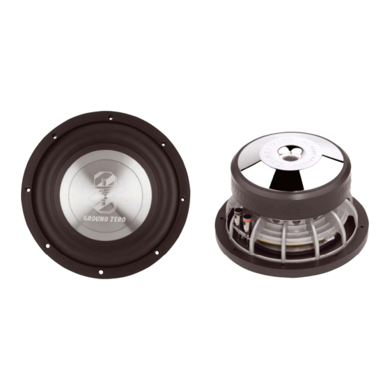 GROUND ZERO HYDROGENSERIE ANLEITUNG PdfHerunterladen ManualsLib