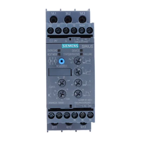 Siemens SIRIUS 3RW40 7 Betriebsanleitung