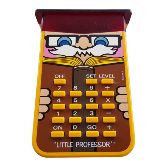 Texas Instruments Little Professor Handbuch