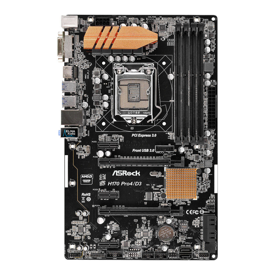 ASROCK H170 Pro4/D3 Handbuch
