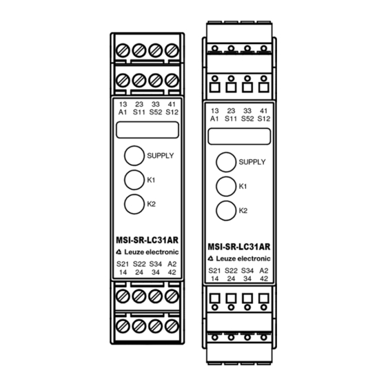Leuze MSI-SR-LC31AR Serie Originalbetriebsanleitung