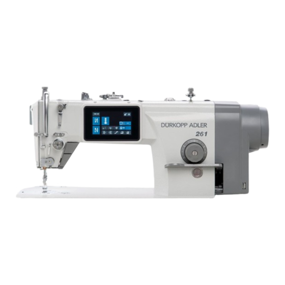 Dürkopp Adler 261-02 Parameterlisten