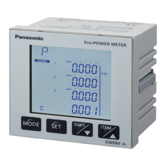 Panasonic Eco-POWER METER KW9M-A Handbücher