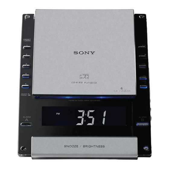 Sony ICF-CD7000 Bedienungsanleitung