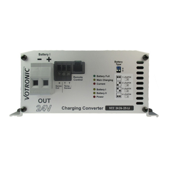 Votronic VCC 2424-25 Li Montage- Und Bedienungsanleitung