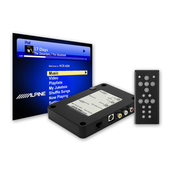 Alpine KCE-425i Bedienungsanleitung
