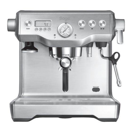Sage Dual Boiler BES920 Bedienungsanleitung