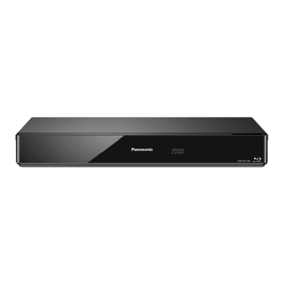 Panasonic DMR-BCT740 Installationsanleitung