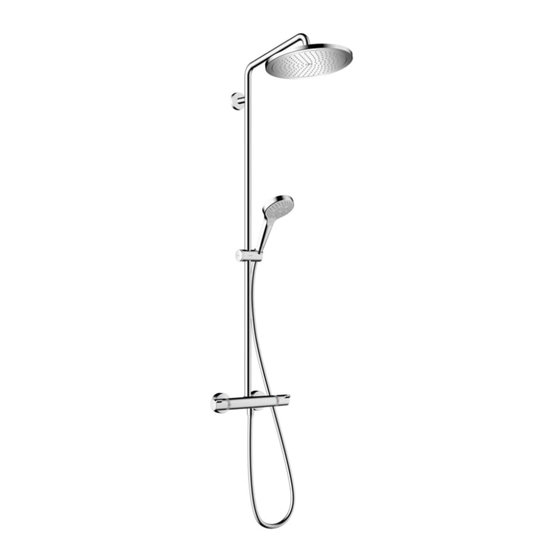 HANSGROHE Croma Select S 280 Showerpipe 26890 Serie Gebrauchsanleitung, Montageanleitung