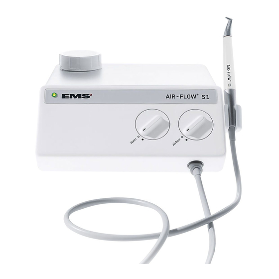 EMS AIRFLOW S1 BEDIENUNGSANLEITUNG PdfHerunterladen ManualsLib