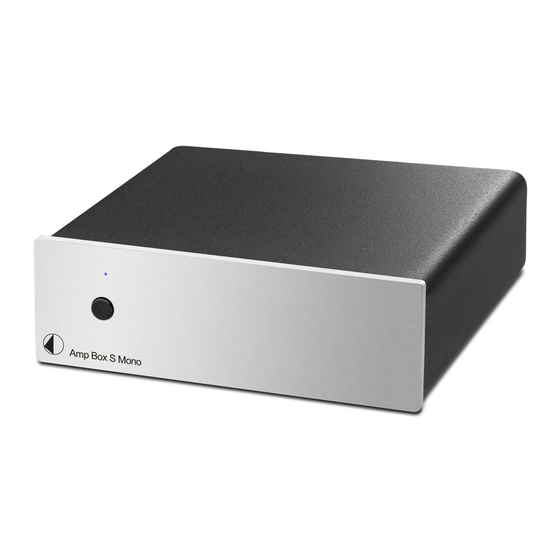 Pro-Ject Audio Systems Amp Box S Mono Bedienungsanleitung