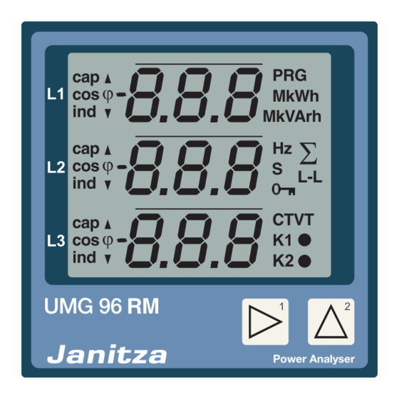 janitza umg 96 rm-e Betriebsanleitung