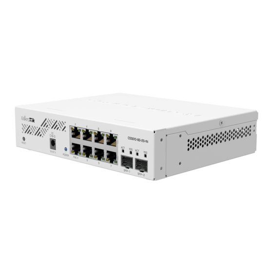 MikroTik CSS610-8G-2S+IN Kurzanleitung