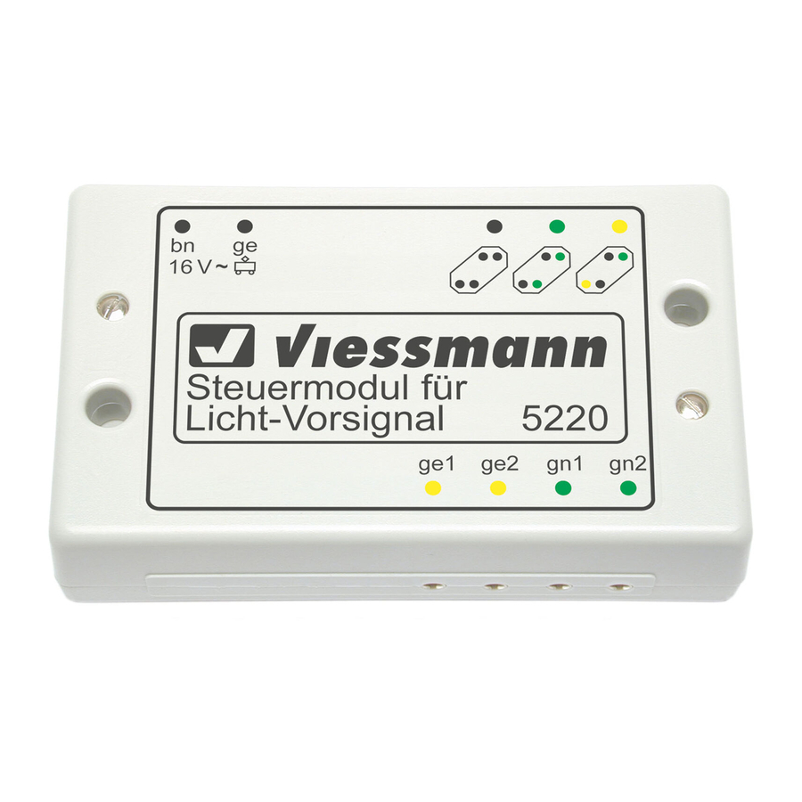 Viessmann 5220 Bedienungsanleitung